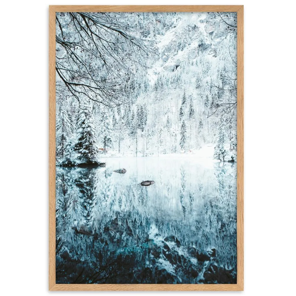 Paisaje nevado 4 - Póster en marco Negro Kuratoren von artlia