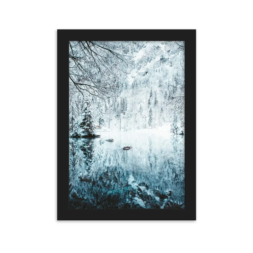 Paisaje nevado 4 - Póster en marco Negro Kuratoren von artlia