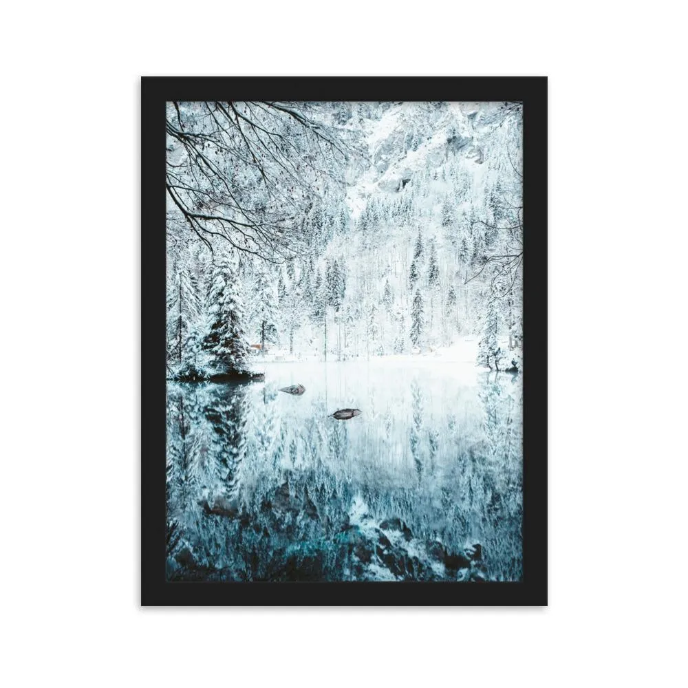 Paisaje nevado 4 - Póster en marco Negro Kuratoren von artlia
