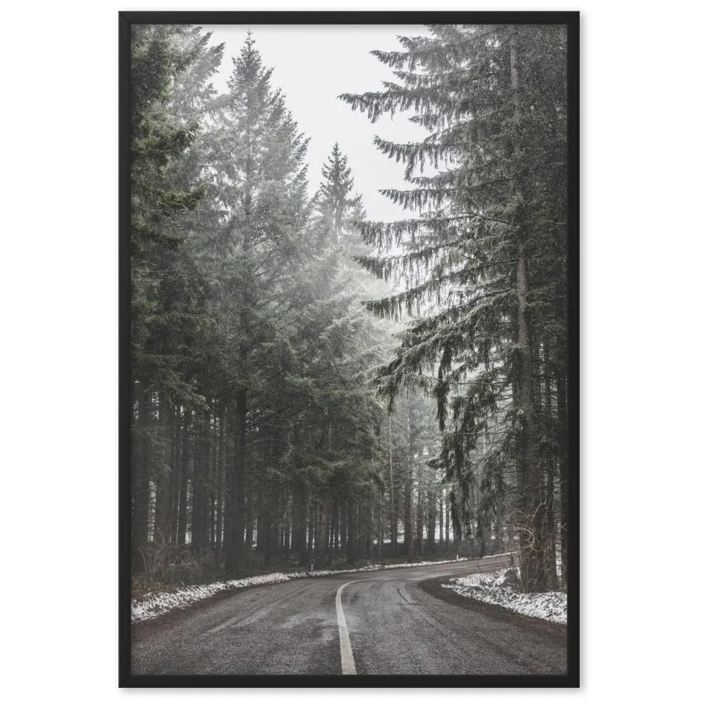 Paisaje nevado 6 - Póster en marco Negro Kuratoren von artlia