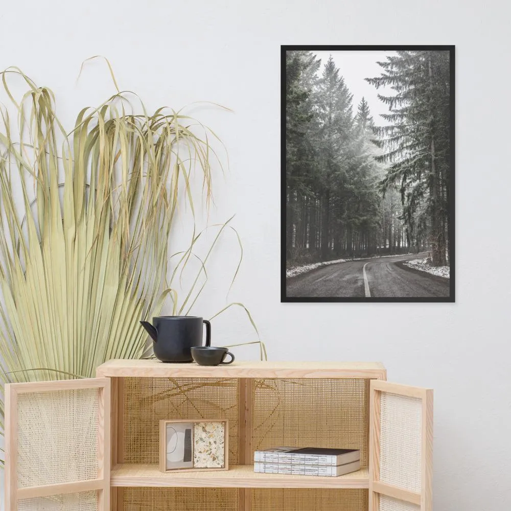 Paisaje nevado 6 - Póster en marco Negro Kuratoren von artlia