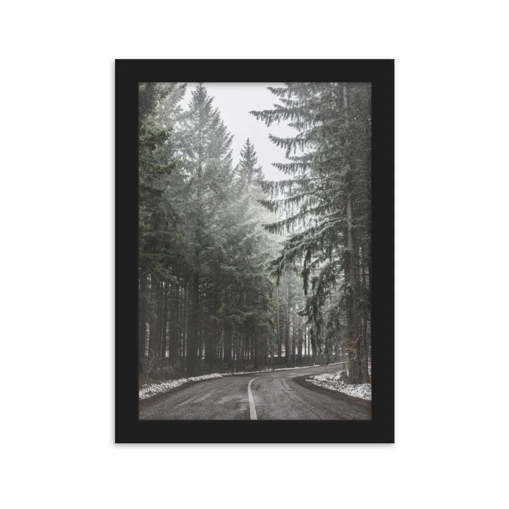 Paisaje nevado 6 - Póster en marco Negro Kuratoren von artlia