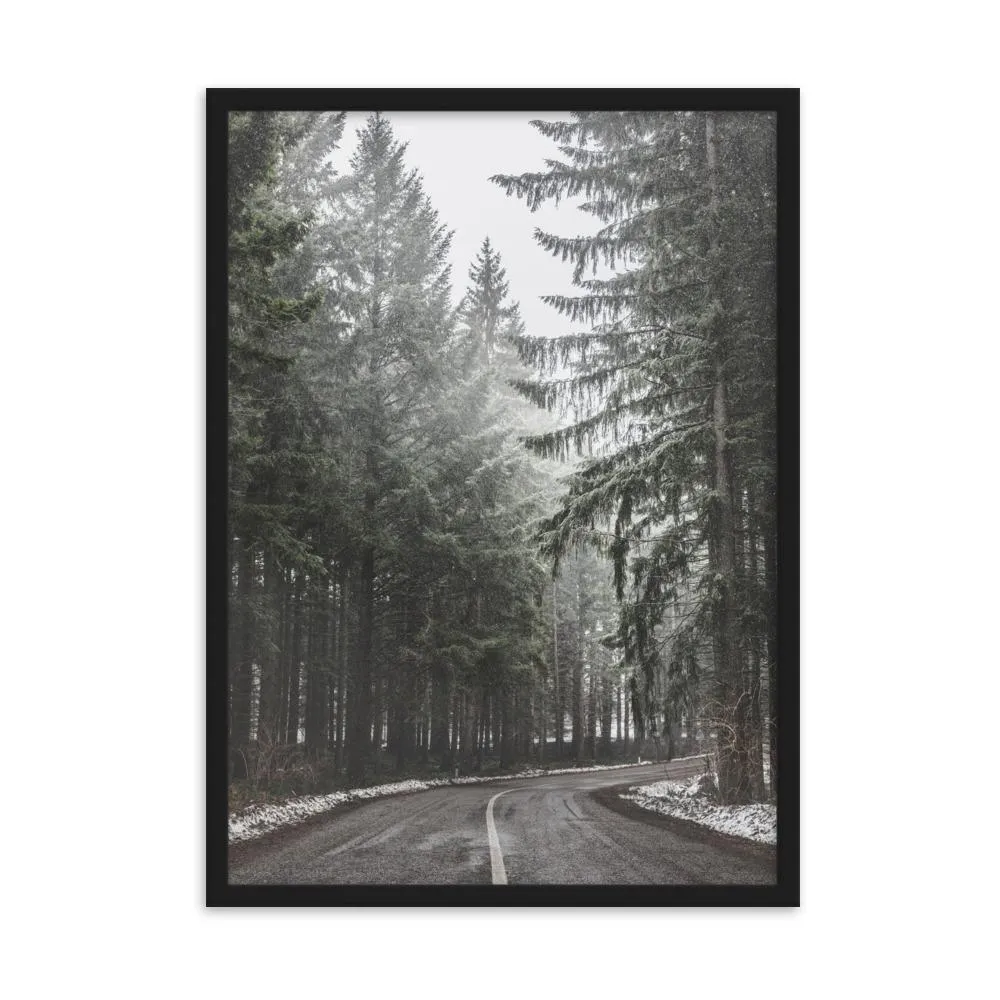 Paisaje nevado 6 - Póster en marco Negro Kuratoren von artlia
