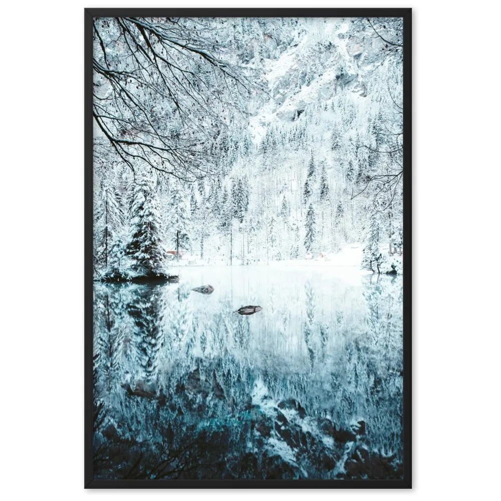 Paisaje nevado 4 - Póster en marco Negro Kuratoren von artlia