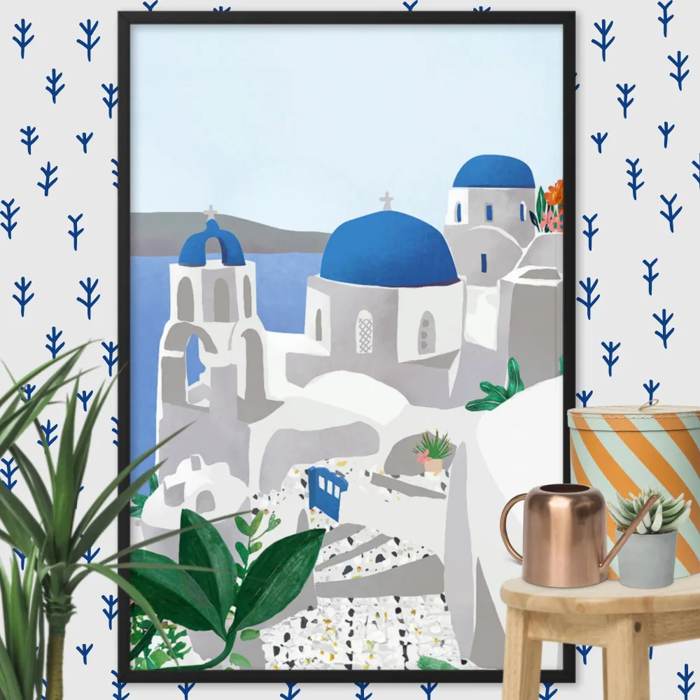 Póster - Santorini Kuratoren von artlia