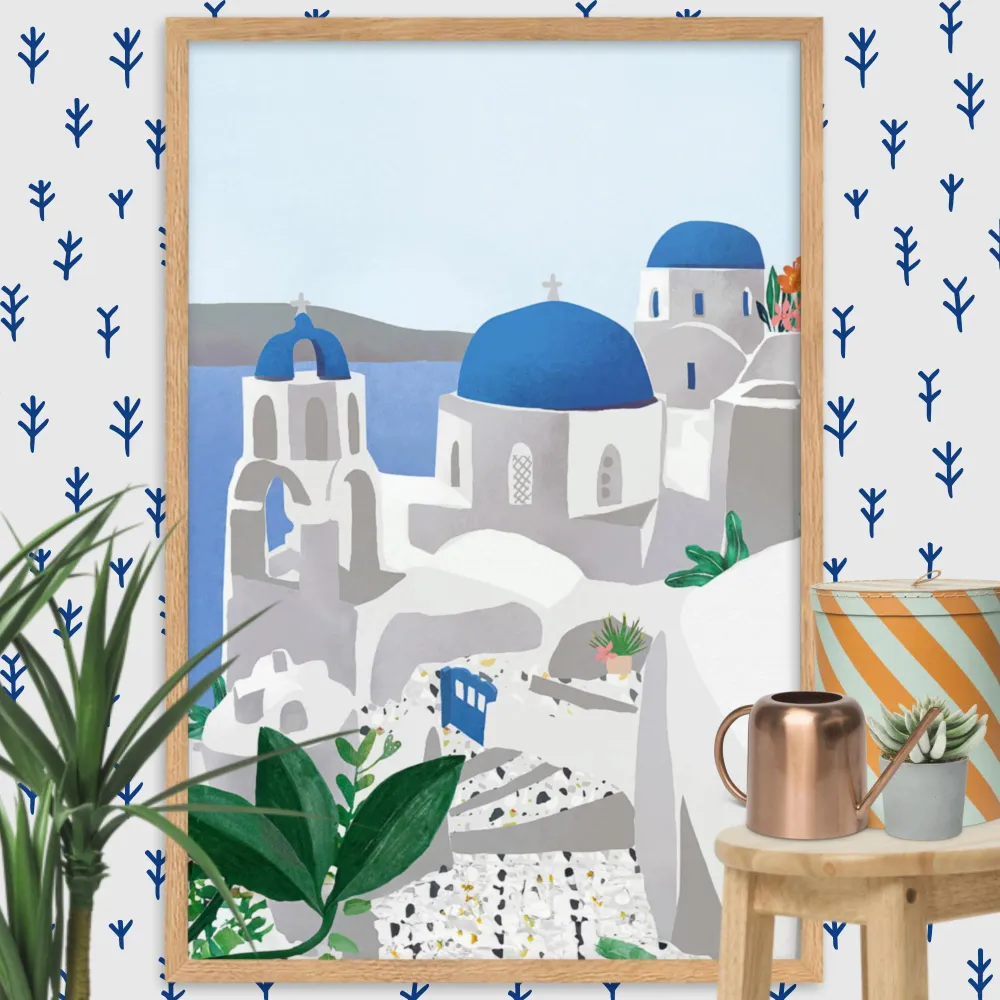 Póster - Santorini Kuratoren von artlia