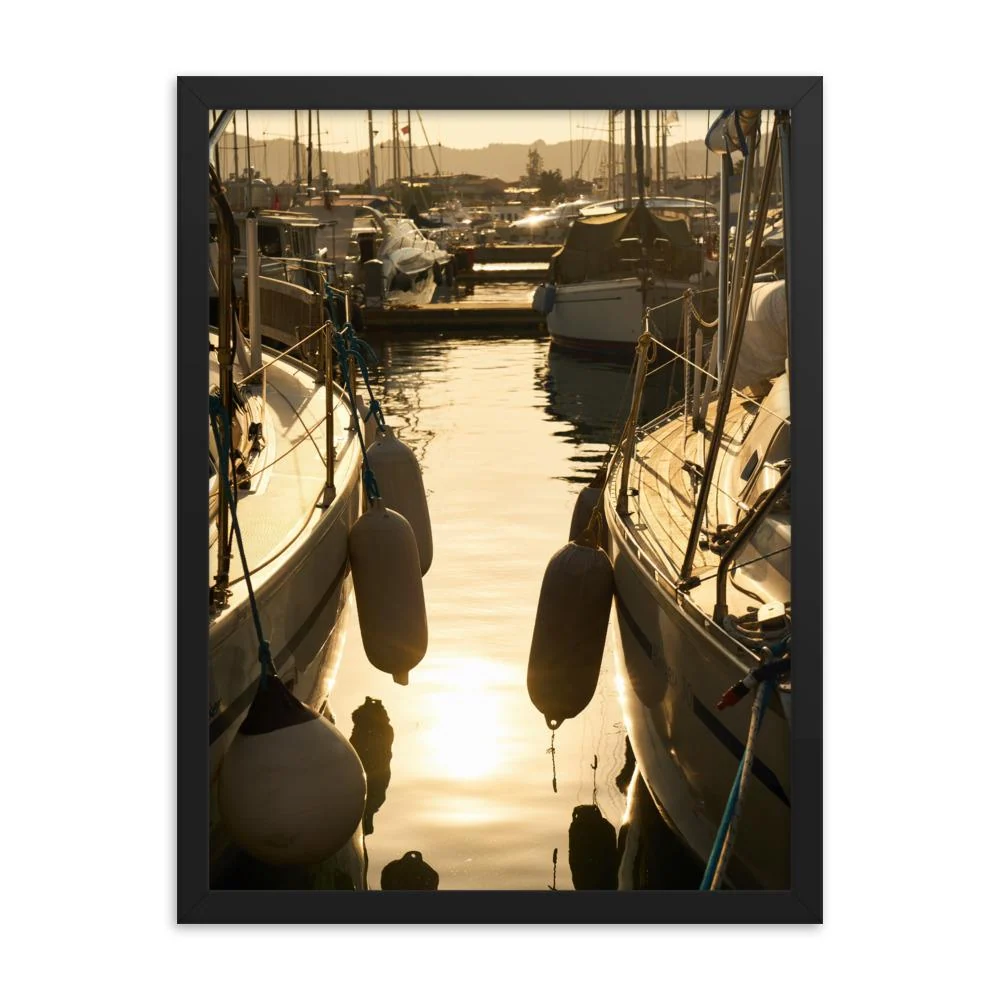 una tarde de verano - cartel en el marco Negro Kuratoren von artlia