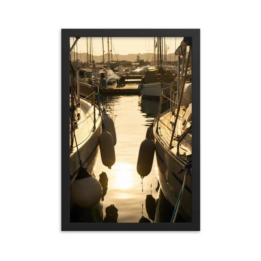 una tarde de verano - cartel en el marco Negro Kuratoren von artlia
