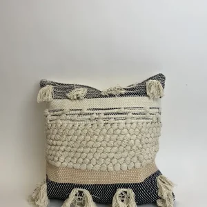 Funda Eva Macramé Beige/Negro La Batea deco