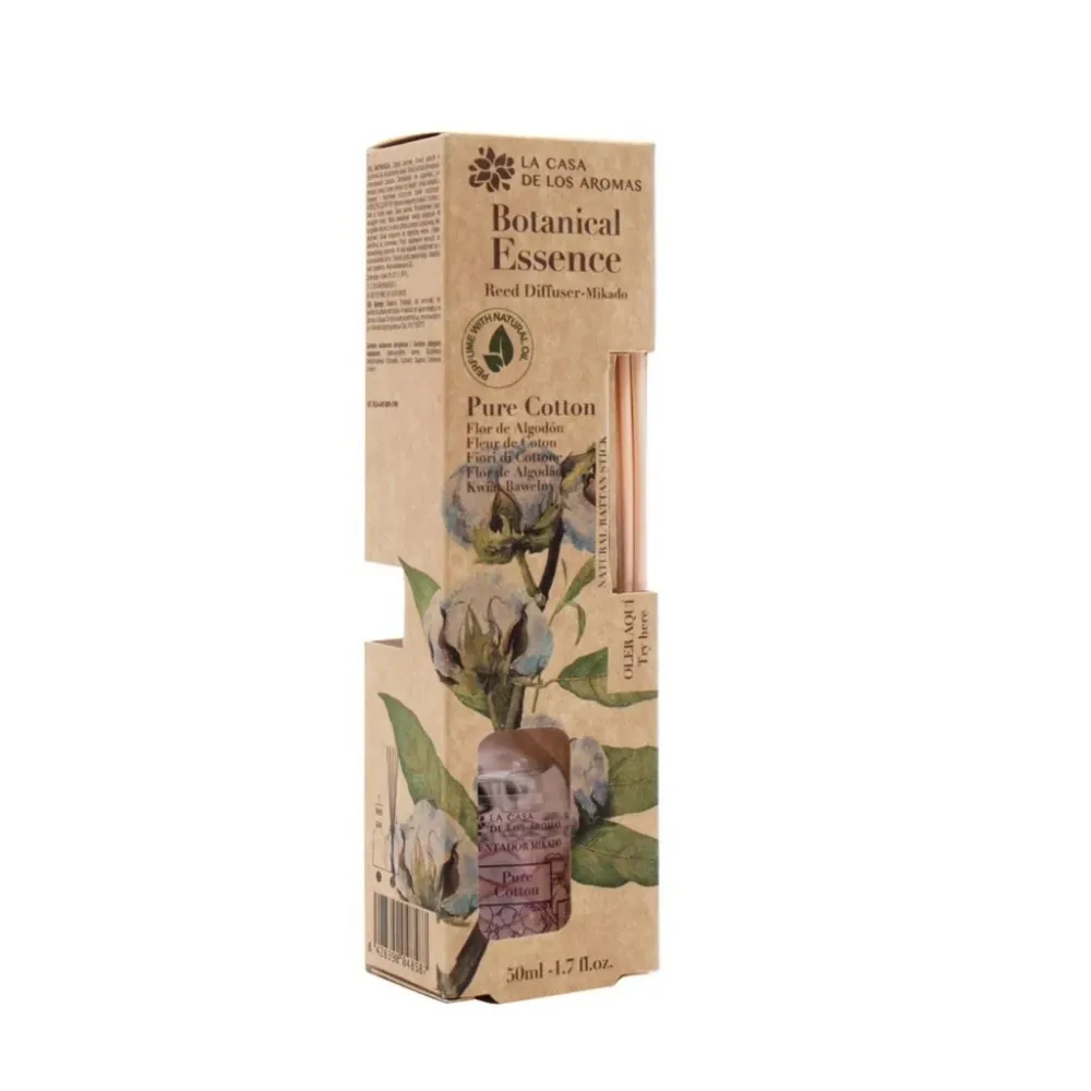Mikado difusor 50ml aroma pure cotton. Más cómodo y seguro que las velas. Ambientador hogar, casa, habitación. Limpieza fl...