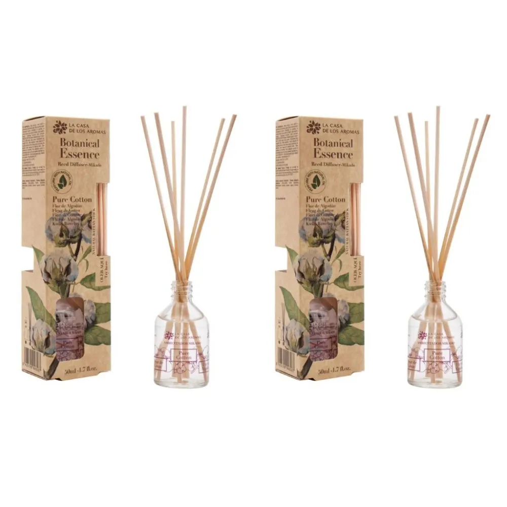 Mikado difusor 50ml aroma pure cotton. Más cómodo y seguro que las velas. Ambientador hogar, casa, habitación. Limpieza fl...