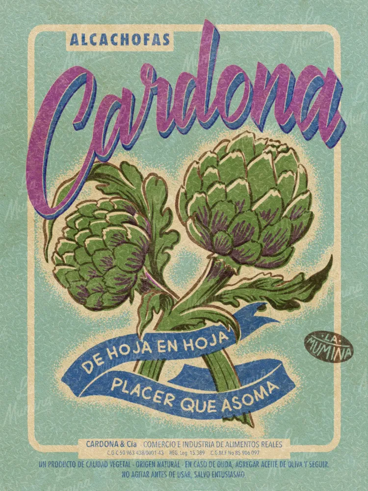 Lámina Alcachofas Cardona La Mumina