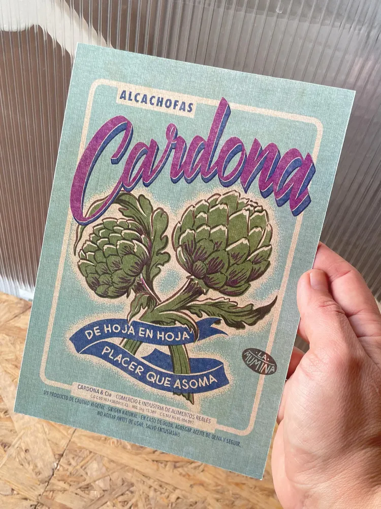 Lámina Alcachofas Cardona La Mumina