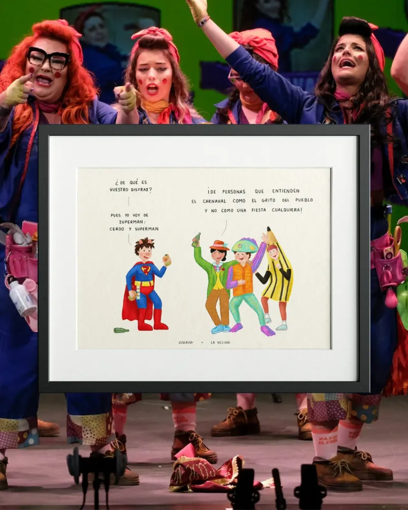 Lámina Carnaval de Cádiz Marina x La Vecina