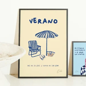Lámina Verano: sal en la piel y arena en los pies Lali