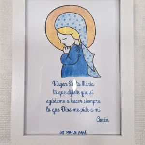 Cuadro Virgen Niñ AZUL LAS COSAS DE MAMÁ