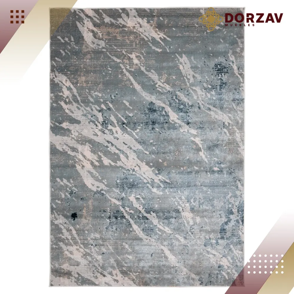 Tapete Decorativo Belma U6027 Plata / Negro – Abstracto · Interior 60x90cm LAVIN