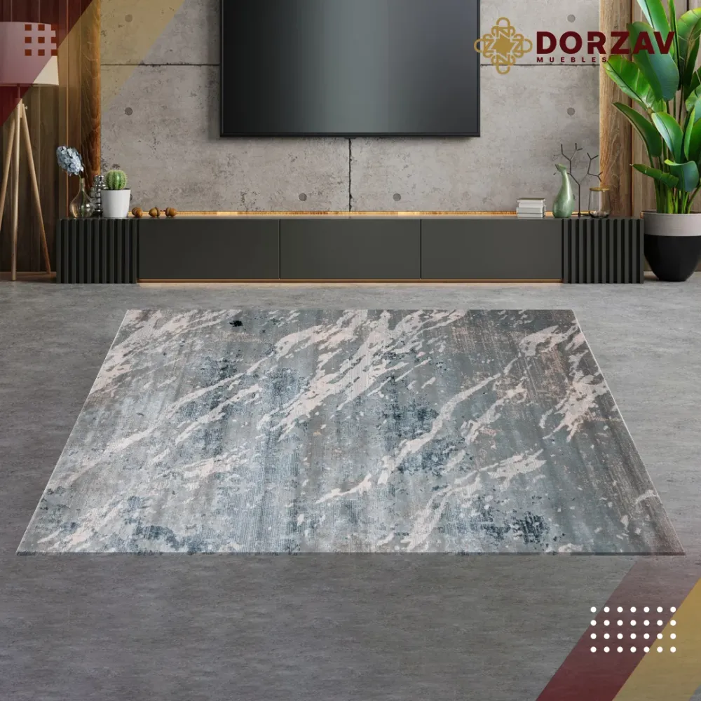 Tapete Decorativo Belma U6027 Plata / Negro – Abstracto · Interior 60x90cm LAVIN