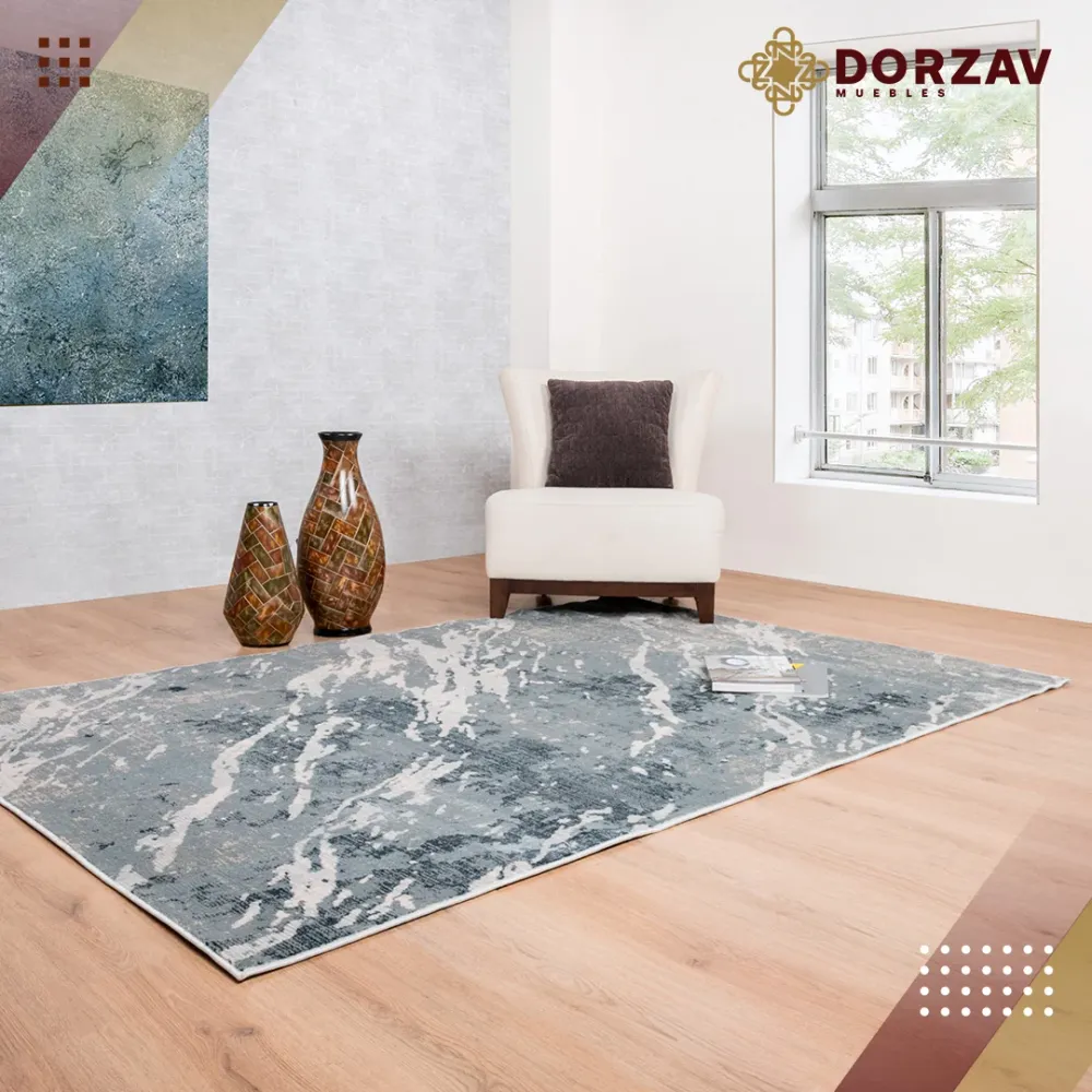 Tapete Decorativo Belma U6027 Plata / Negro – Abstracto · Interior 60x90cm LAVIN