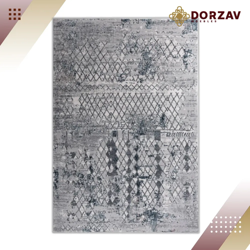 Tapete Decorativo Berna U3009 Gris / Gris – Geométrico · Interior 160x230cm LAVIN