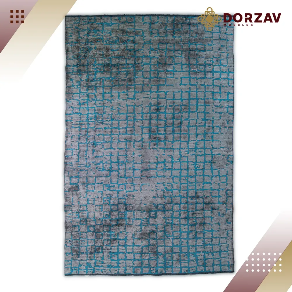 Tapete Decorativo Kabala T8014 Gris / Plata – Geométrico · Interior 60x90cm LAVIN
