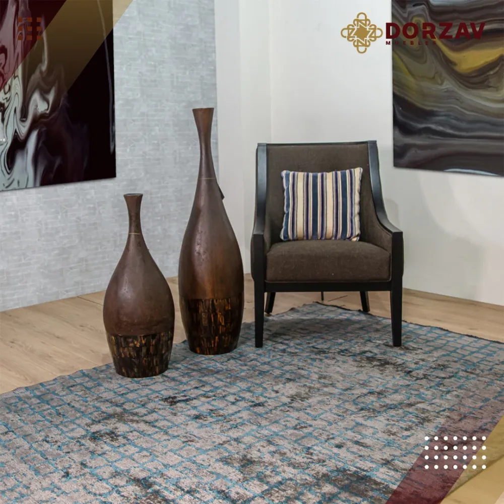 Tapete Decorativo Kabala T8014 Gris / Plata – Geométrico · Interior 60x90cm LAVIN