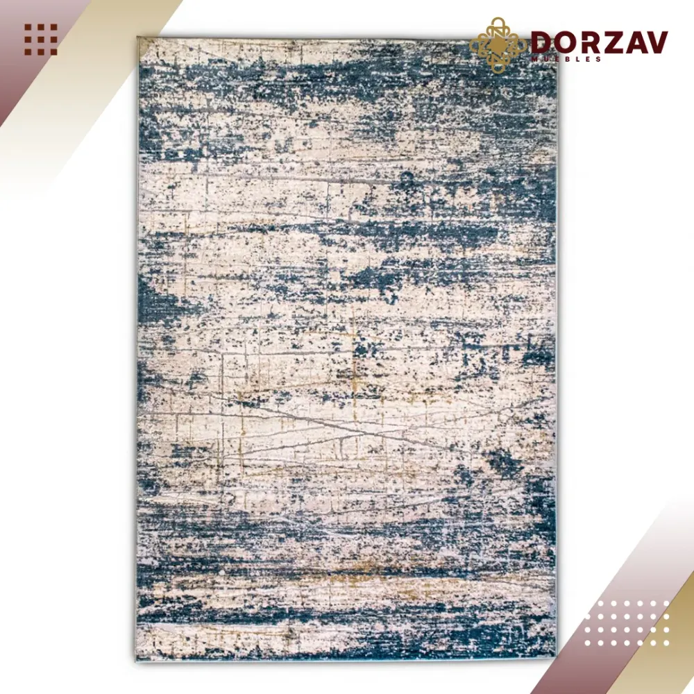 Tapete Decorativo Mardin T4005 Azul / Crema – Abstracto · Interior 60x90cm LAVIN