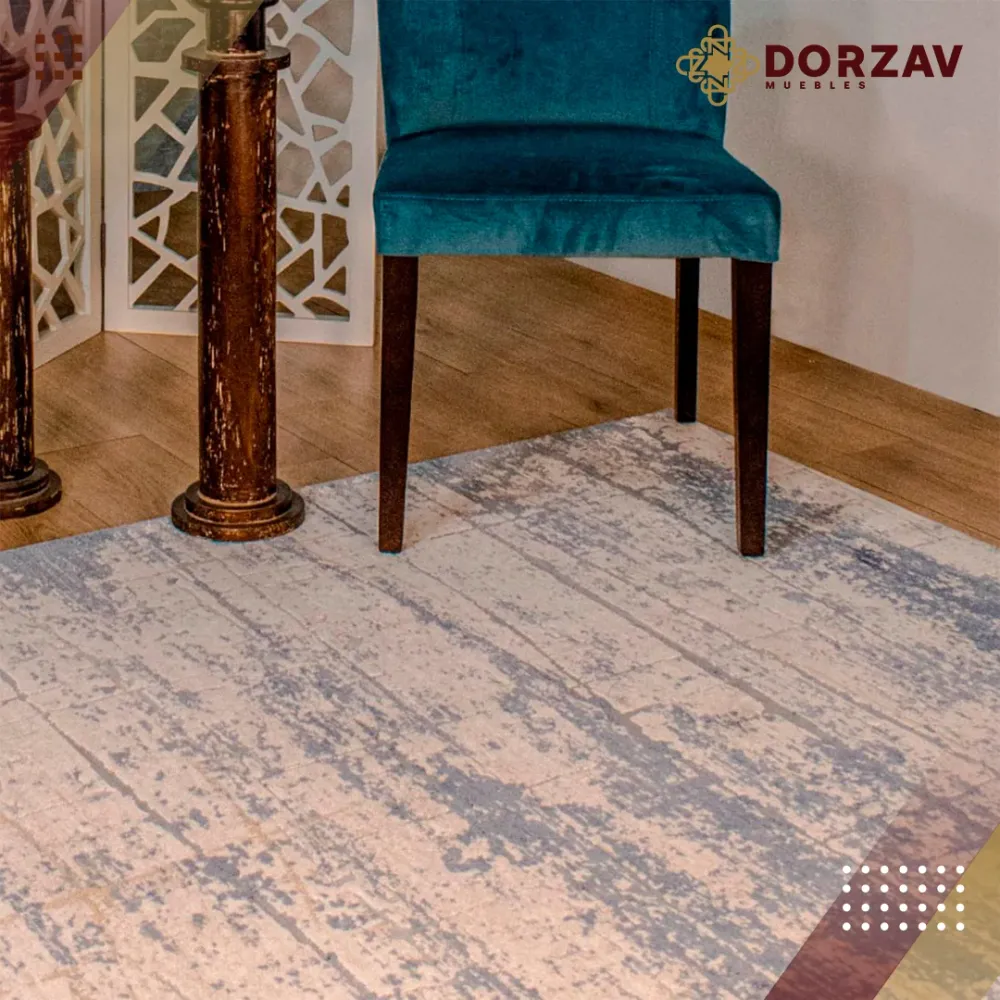 Tapete Decorativo Mardin T4005 Azul / Crema – Abstracto · Interior 60x90cm LAVIN
