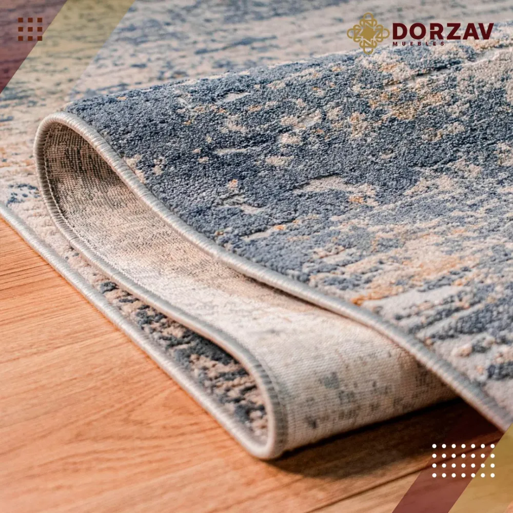 Tapete Decorativo Mardin T4005 Azul / Crema – Abstracto · Interior 60x90cm LAVIN