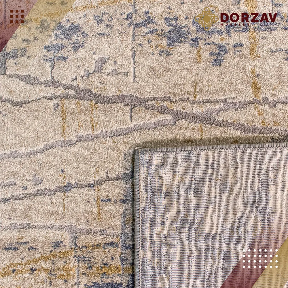 Tapete Decorativo Mardin T4005 Azul / Crema – Abstracto · Interior 60x90cm LAVIN