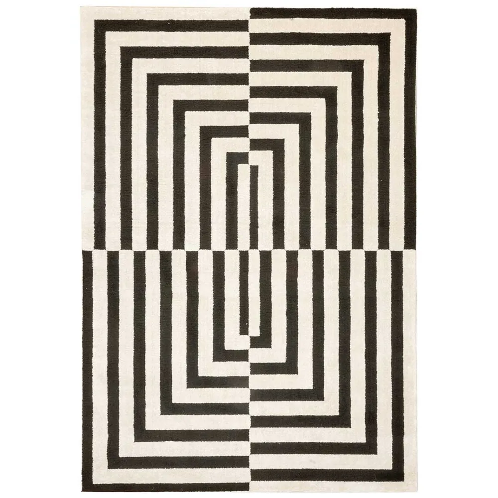 Tapete Decorativo Optika T9046 Crema / Negro – Geométrico · Interior 60x90cm LAVIN