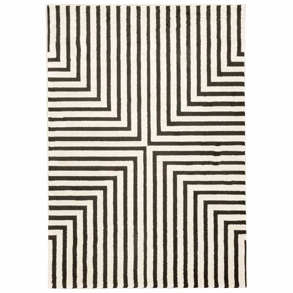 Tapete Decorativo Optika T9048 Crema / Negro – Geométrico · Interior 60x90cm LAVIN