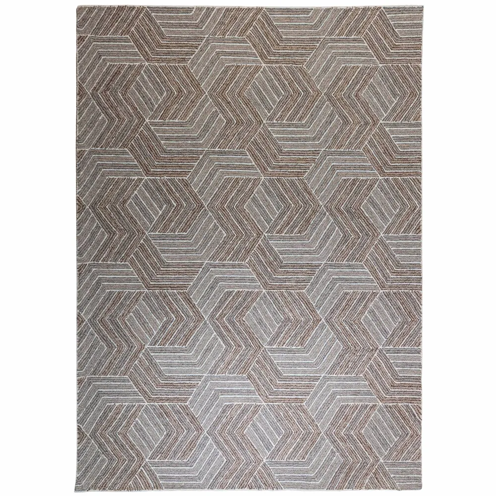 Tapete Decorativo Sachin N2005 Gris / Beige – Geométrico · Interior 160x230cm LAVIN