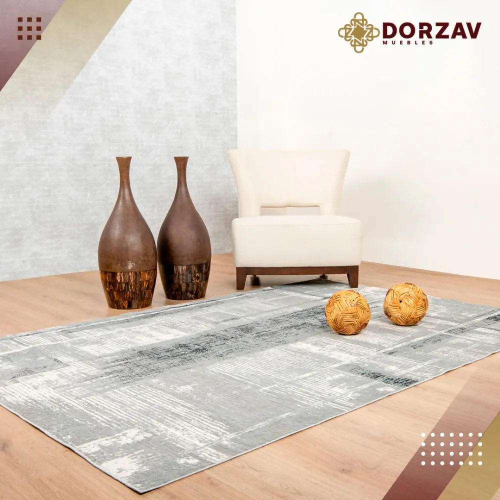 Tapete Decorativo Yasar U2051 Gris / Gris – Abstracto · Interior 60x90cm LAVIN