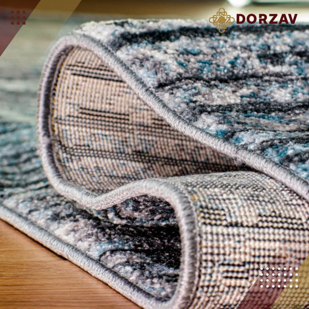 Tapete Decorativo Yenice T7009 Gris / Azul – Abstracto · Interior 160x230cm LAVIN