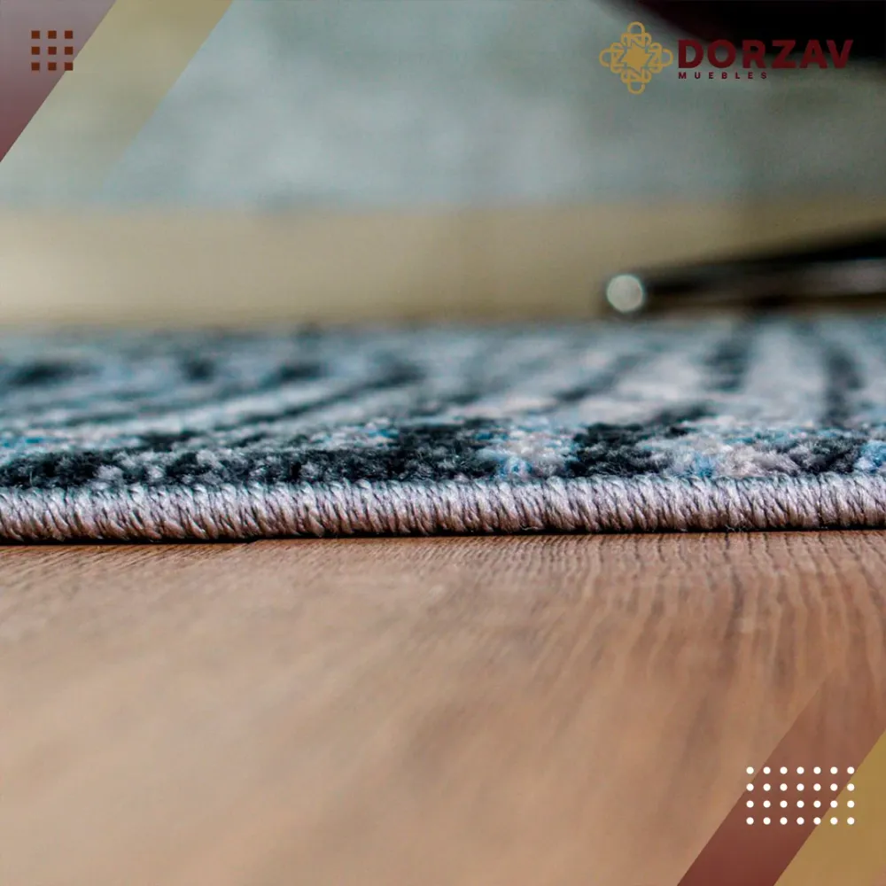 Tapete Decorativo Yenice T7009 Gris / Azul – Abstracto · Interior 160x230cm LAVIN