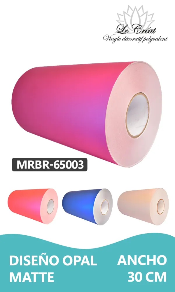 Vinilo decorativo 30 cm Ancho Opal Matte Mrbr65050 Le Creat