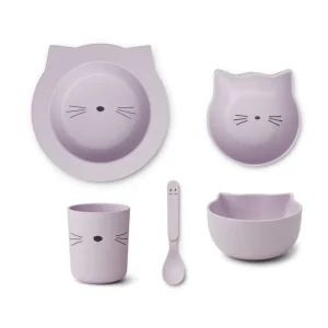 Conjunto Baby Joana - Gato Lavanda Claro Les Archives - Liewood