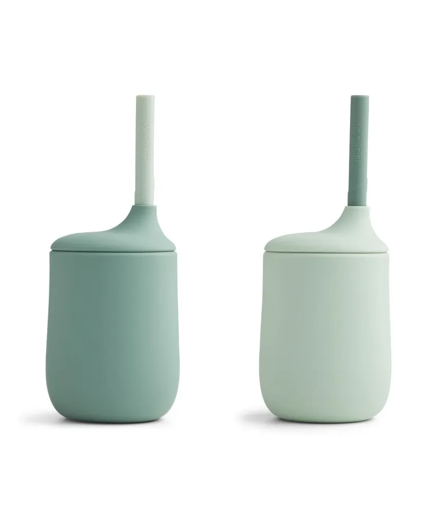 Juego de 2 vasos para sorber Ellis - Mezcla de menta Les Archives - Liewood