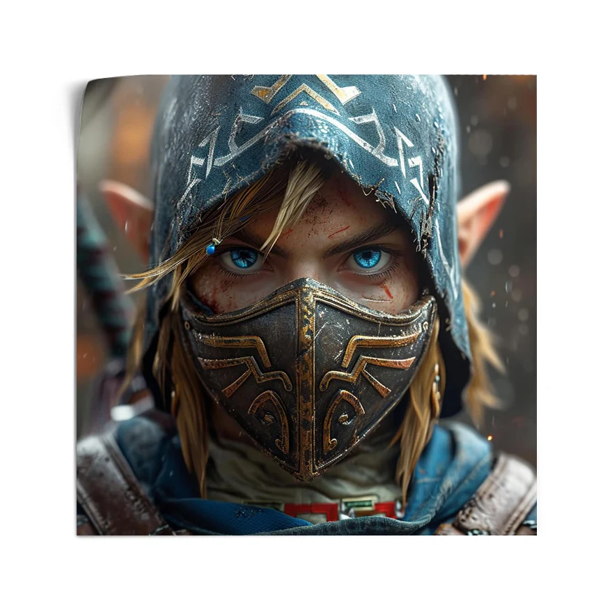 Link Con Máscara Poster