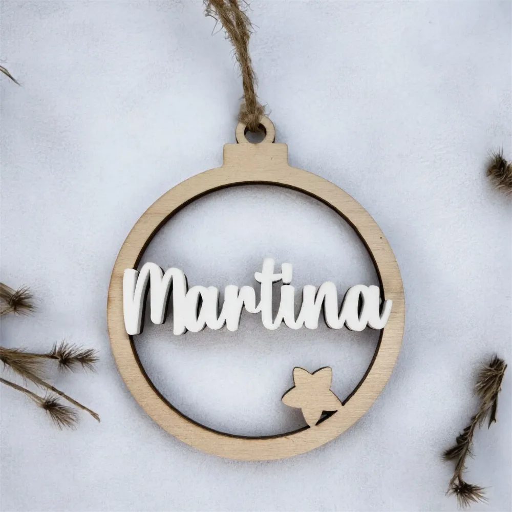 BOLA ESTRELLA MINI MADERA CLARITA NOMBRE COLORES LITTLE DREAMS