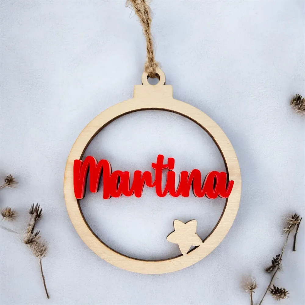 BOLA ESTRELLA MINI MADERA CLARITA NOMBRE COLORES LITTLE DREAMS