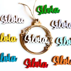 BOLA ESTRELLITAS MADERA NOMBRE COLORES LITTLE DREAMS