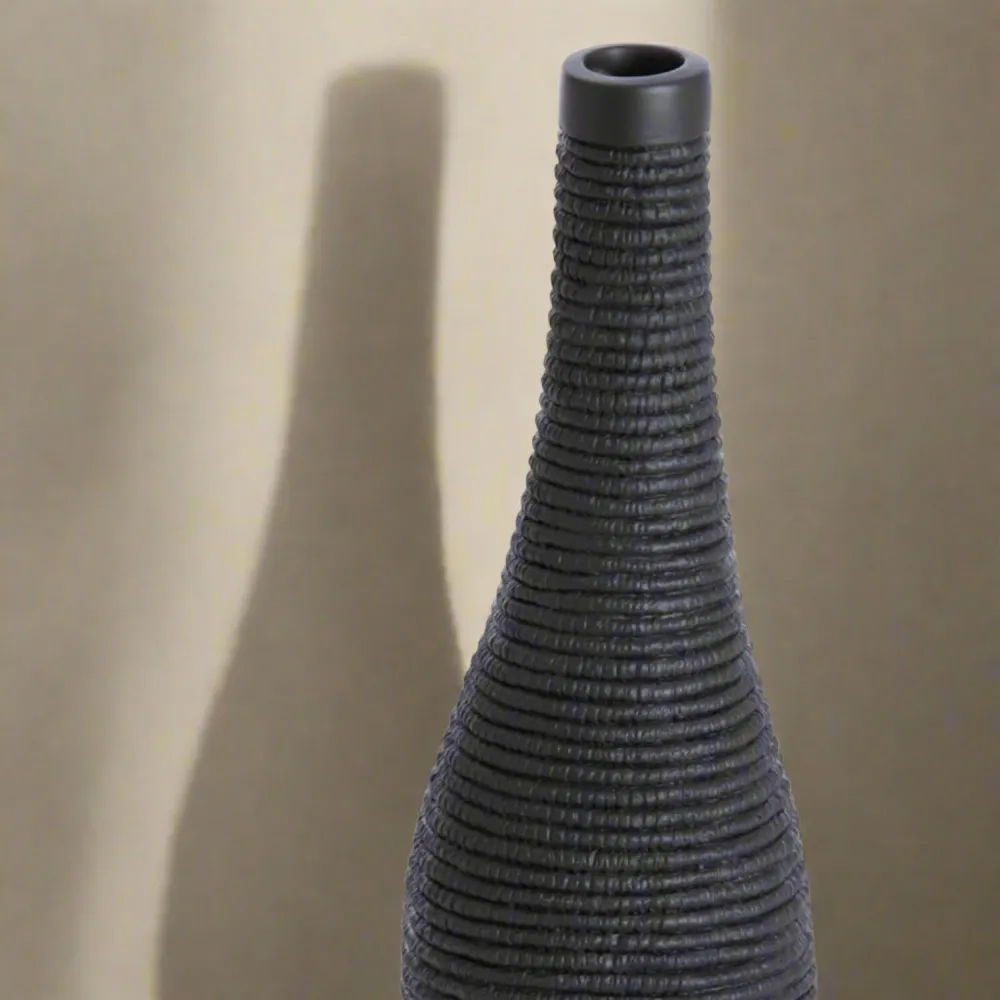 Jarrón Pointelle Tall Negro