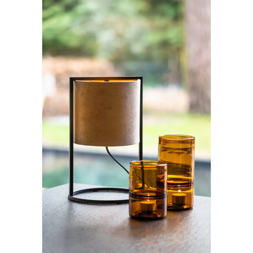 Porta velas - glass brown LL