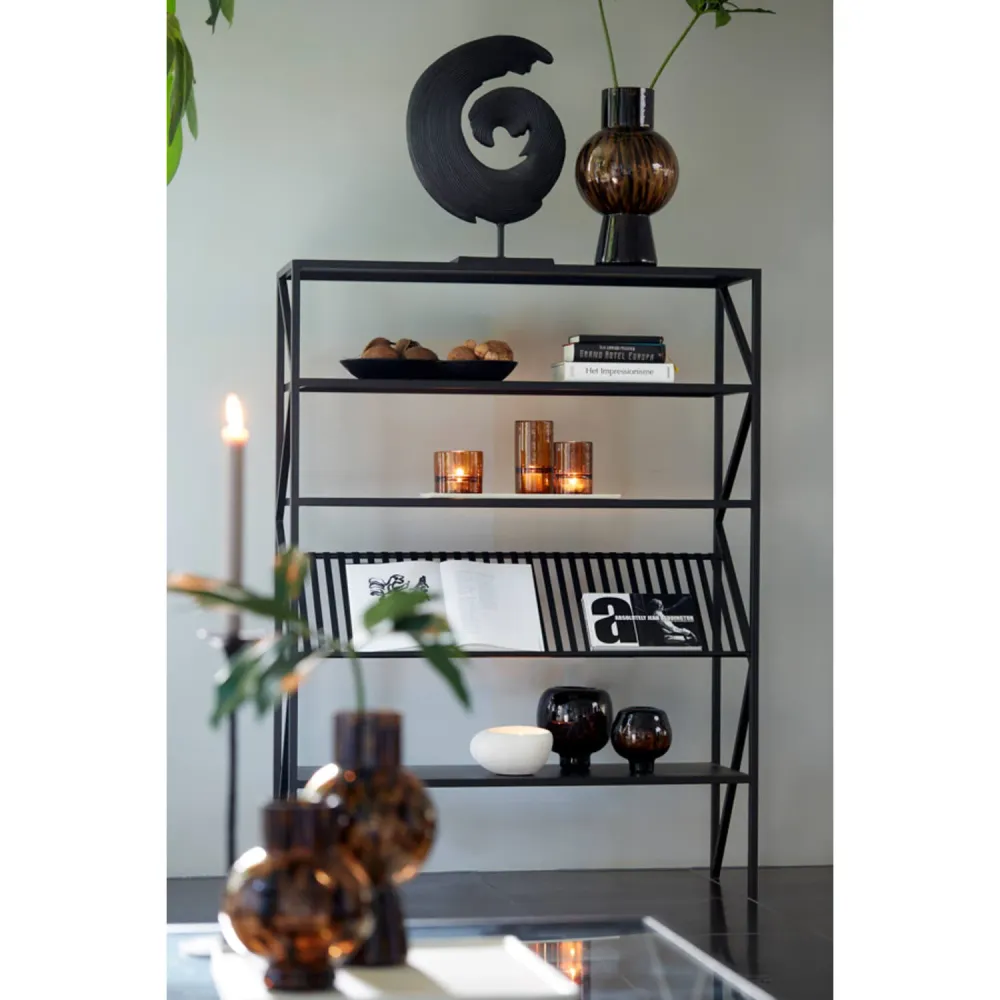 Porta velas - glass brown LL
