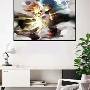 Lámina Bakugo vs Deku Estucado