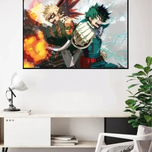 Lámina Deku y Bakugo Estucado