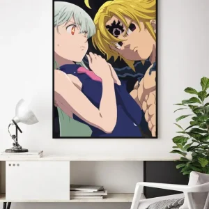 Lámina Elisabeth y Meliodas Estucado