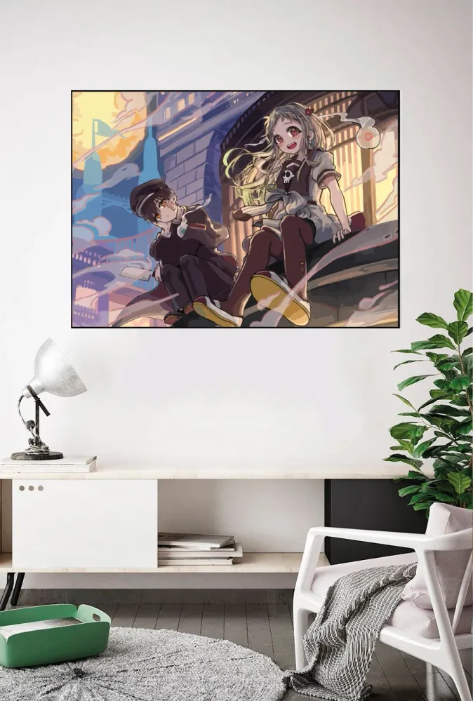 Lámina Hanako Kun y Yashiro Nene Estucado